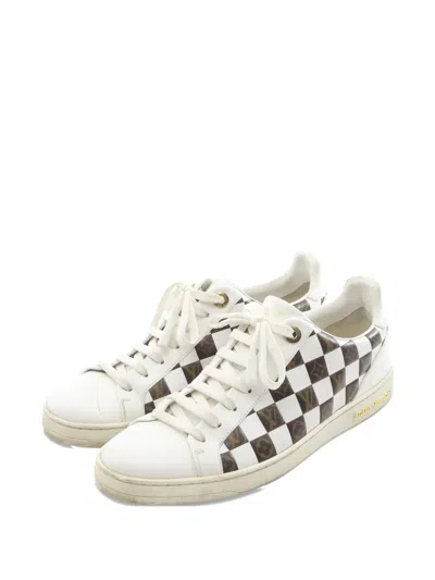 Pre-owned Louis Vuitton 2019 Front Row Sneakers In White