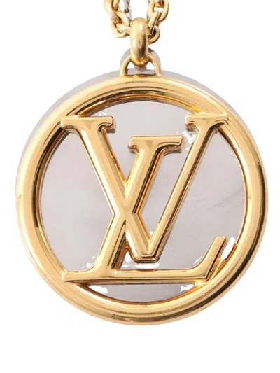 Pre-owned Louis Vuitton 2019 Gold Plated And Brass Louise Long Pendant Necklace Costume Necklace