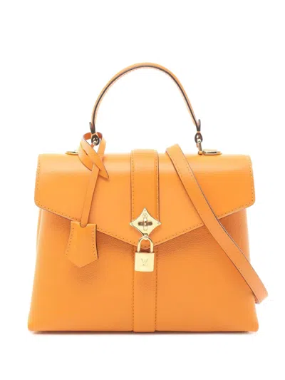 Pre-owned Louis Vuitton 2019 Grained Smooth Calfskin Rose Des Vents Pm Satchel