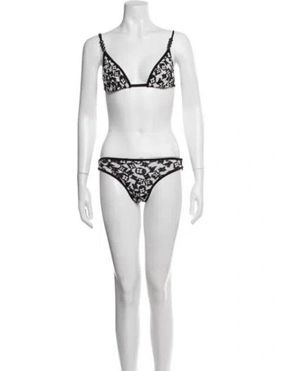 Pre-owned Louis Vuitton 2019 Graphic Print Bikini In Burgundy