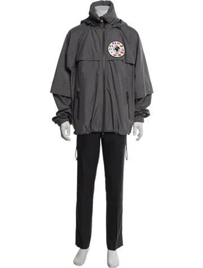 Pre-owned Louis Vuitton 2019 Graphic Print Parka In Gray