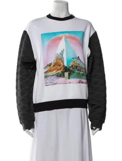 Pre-owned Louis Vuitton 2019 Graphic Print Sweatshirt In White