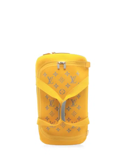 Pre-owned Louis Vuitton 2019 Horizon Monogram Suitcase In Yellow