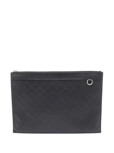 Pre-owned Louis Vuitton 2019 Infini Zip Clutch Bag In Black