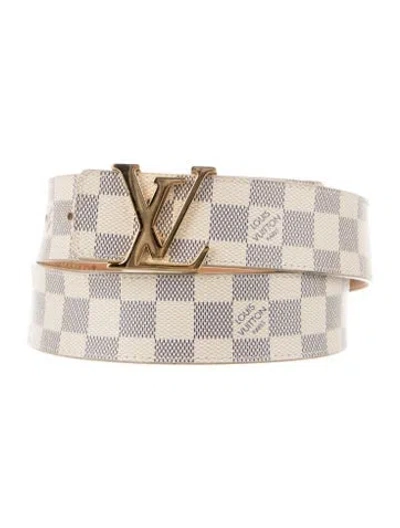 Pre-owned Louis Vuitton 2019 Initiales Reversible Belt In Neutral