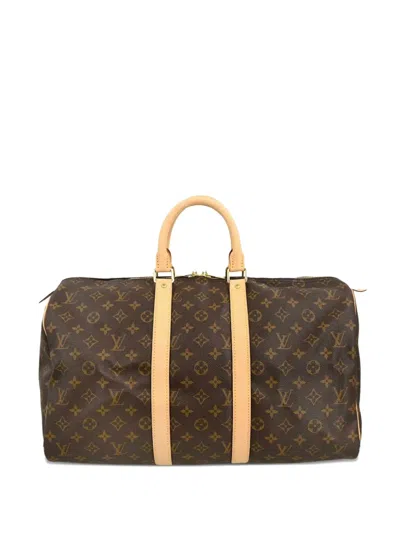 Pre-owned Louis Vuitton 2019 Keepall 45 Bag In Brown