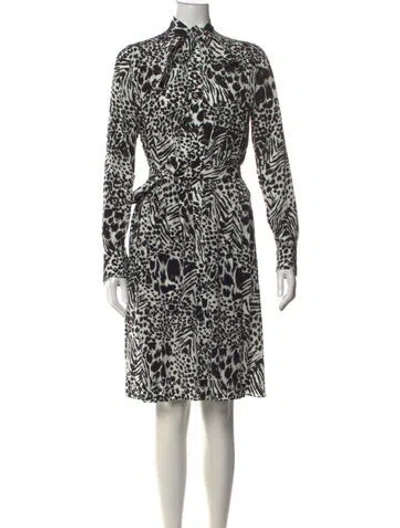 Pre-owned Louis Vuitton 2019 Knee-length Dress In Black/white