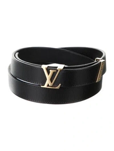 Pre-owned Louis Vuitton 2019 Leather Belt In Black