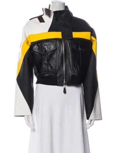 Pre-owned Louis Vuitton 2019 Leather Biker Jacket In Black