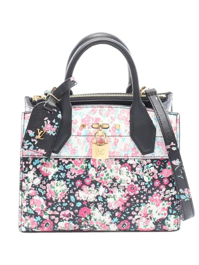 Pre-owned Louis Vuitton 2019 Leather Mini Liberty Rose City Steamer Satchel In Pink