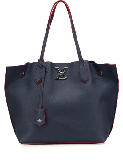 Pre-owned Louis Vuitton 2019 Lockme Go Tote Bag In Blue
