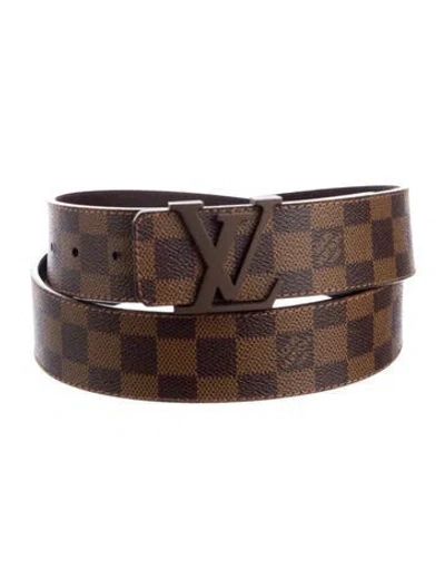 Pre-owned Louis Vuitton 2019 Lv Initiales 40mm Belt In Brown