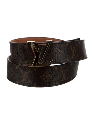 Pre-owned Louis Vuitton 2019 Lv Initiales 40mm Belt In Brown