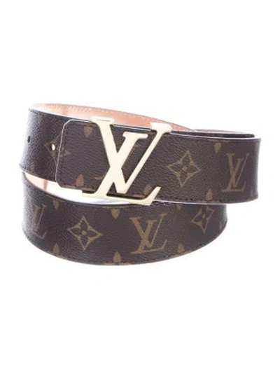 Pre-owned Louis Vuitton 2019 Lv Monogram Belt In Brown