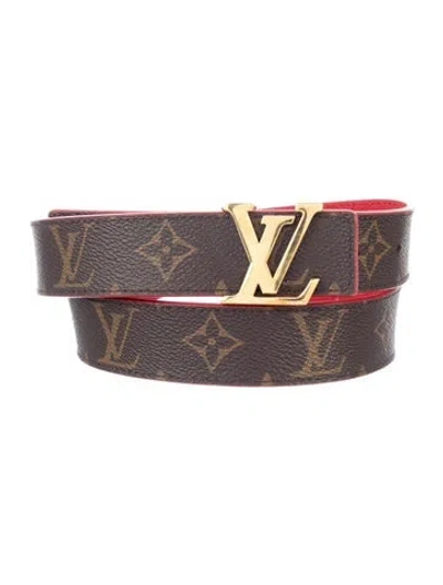 Pre-owned Louis Vuitton 2019 Lv Monogram Belt In Brown