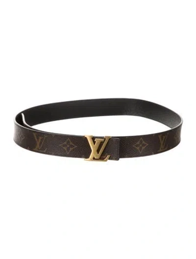 Pre-owned Louis Vuitton 2019 Lv Monogram Belt In Brown