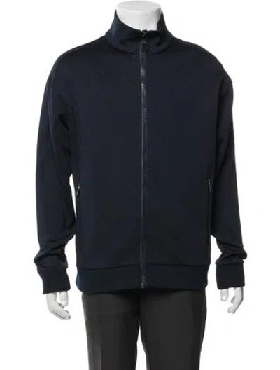 Pre-owned Louis Vuitton 2019 Lv Monogram Bomber Jacket In Blue