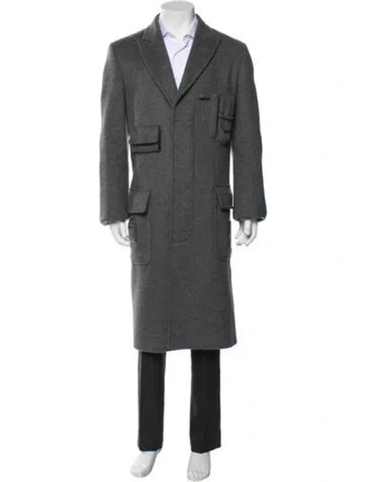 Pre-owned Louis Vuitton 2019 Lv Monogram Overcoat In Gray