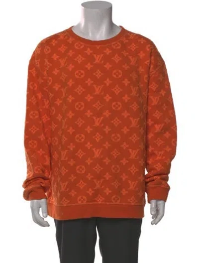 Pre-owned Louis Vuitton 2019 Lv Monogram Sweatshirt In Orange