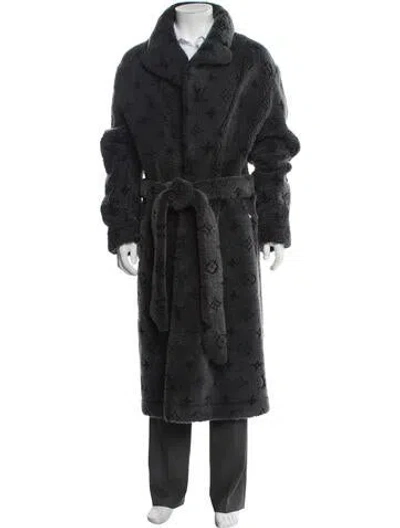 Pre-owned Louis Vuitton 2019 Lv Monogram Trench Coat In Black