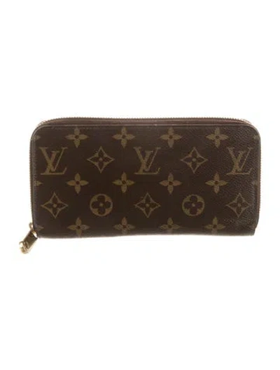 Pre-owned Louis Vuitton 2019 Lv Monogram Zippy Wallet In Brown