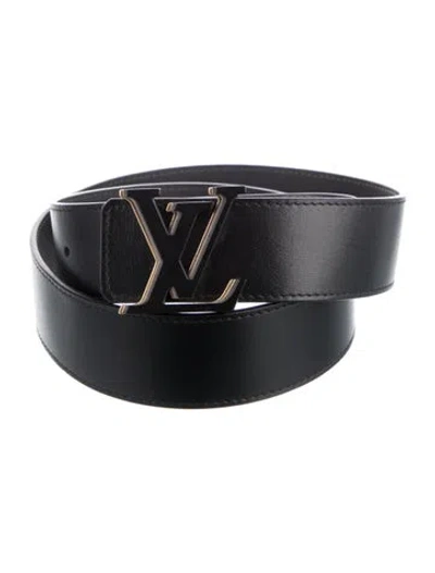 Pre-owned Louis Vuitton 2019 Lv Optic Reversible Belt In Black