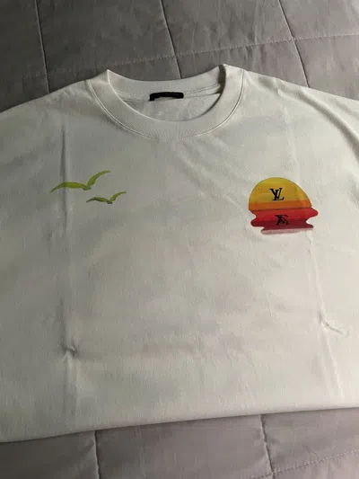 Pre-owned Louis Vuitton 2019 Mediterranean Staff T-shirt In White