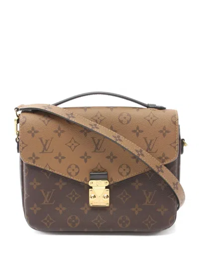 Pre-owned Louis Vuitton 2019 Metis Mm Tote Bag In Brown