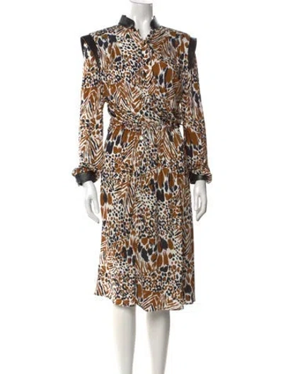 Pre-owned Louis Vuitton 2019 Midi Length Dress In Neutrals