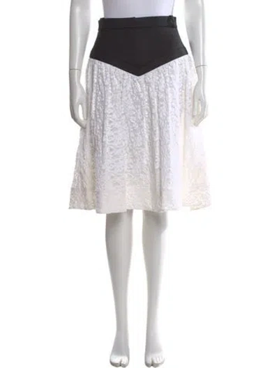 Pre-owned Louis Vuitton 2019 Midi Length Skirt In White