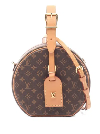 Pre-owned Louis Vuitton 2019 Mini Boîte Chapeau Monogram Tote Bag In Brown