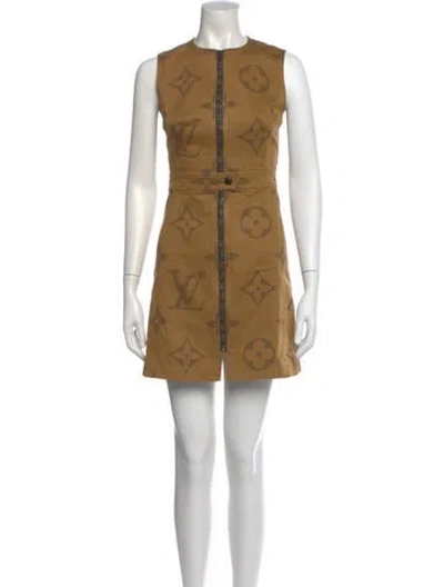 Pre-owned Louis Vuitton 2019 Mini Dress In Brown
