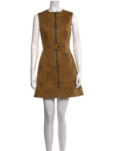 Pre-owned Louis Vuitton 2019 Mini Dress In Brown