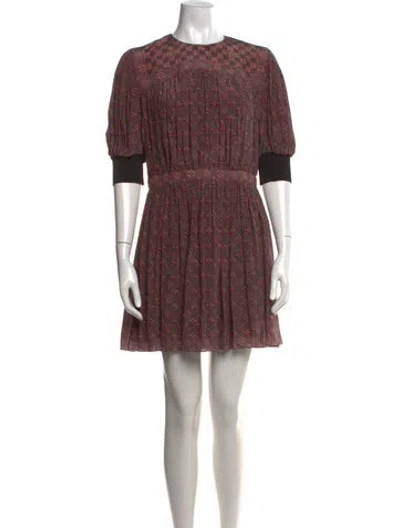 Pre-owned Louis Vuitton 2019 Mini Dress In Burgundy