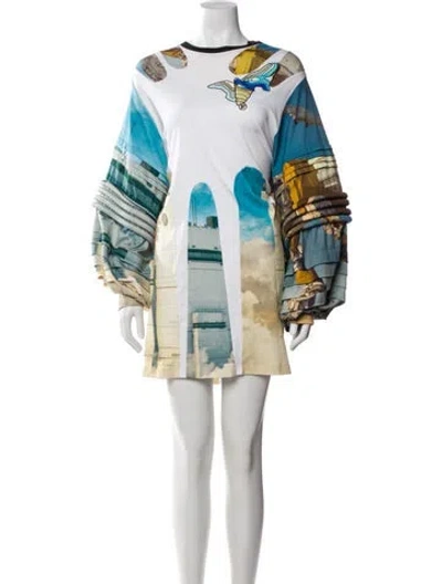 Pre-owned Louis Vuitton 2019 Mini Dress In White