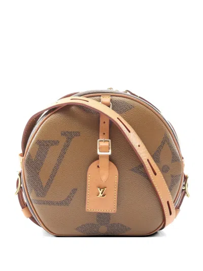 Pre-owned Louis Vuitton 2019 Mm Boîte Chapeau Souple Shoulder Bag In Brown
