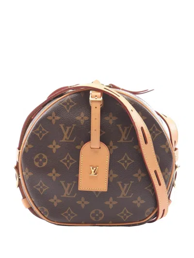 Pre-owned Louis Vuitton 2019 Monogram Boite Chapeaux Souple Mm Crossbody Bag In Brown