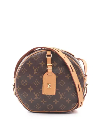 Pre-owned Louis Vuitton 2019 Monogram Boite Chapeaux Souple Mm Crossbody Bag In Brown