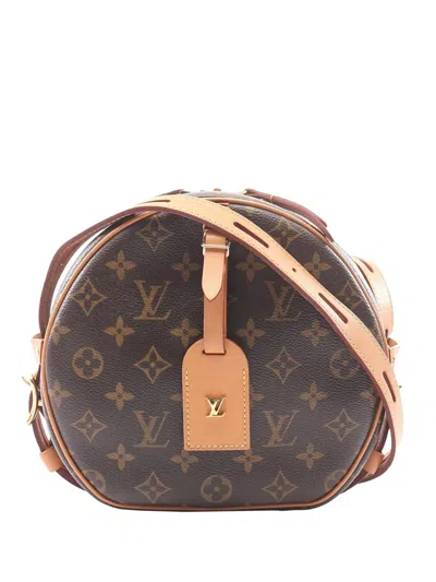 Pre-owned Louis Vuitton 2019 Monogram Boite Chapeaux Souple Mm Crossbody Bag In Brown