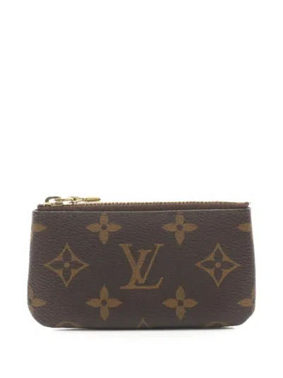 Pre-owned Louis Vuitton 2019 Monogram Canvas Key Pouch In Brown