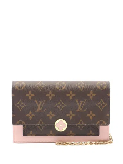 Pre-owned Louis Vuitton 2019 Monogram Chain Wallet In Pink