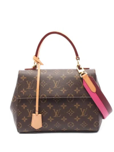 Pre-owned Louis Vuitton 2019 Monogram Cluny Bb Satchel In Brown