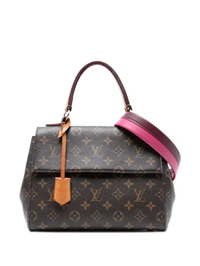 Pre-owned Louis Vuitton 2019 Monogram Cluny Bb Satchel In Brown