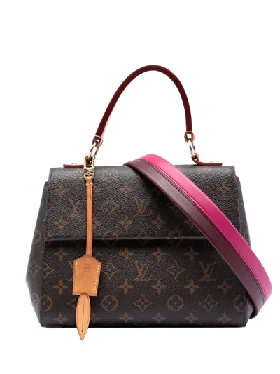 Pre-owned Louis Vuitton 2019 Monogram Cluny Bb Satchel In Brown