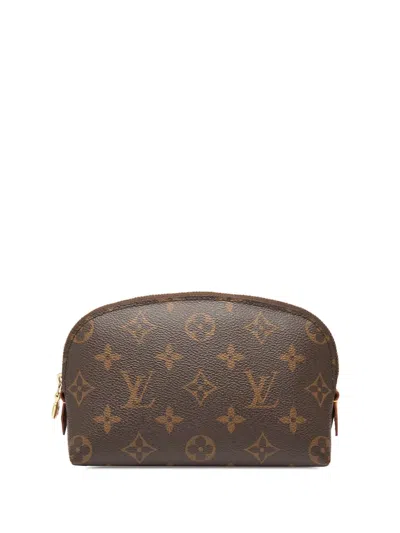 Pre-owned Louis Vuitton 2019 Monogram Cosmetic Pm Pouch In Brown