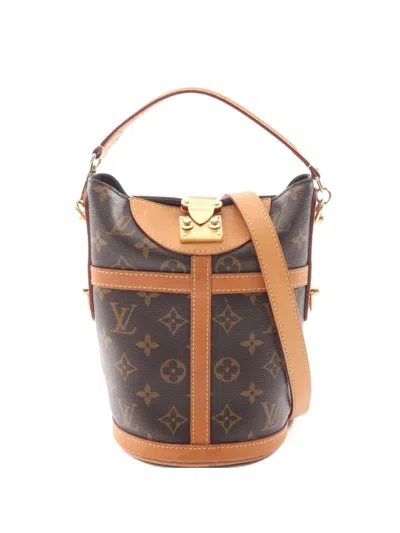 Pre-owned Louis Vuitton 2019 Monogram Duffle Bucket Bag In Brown