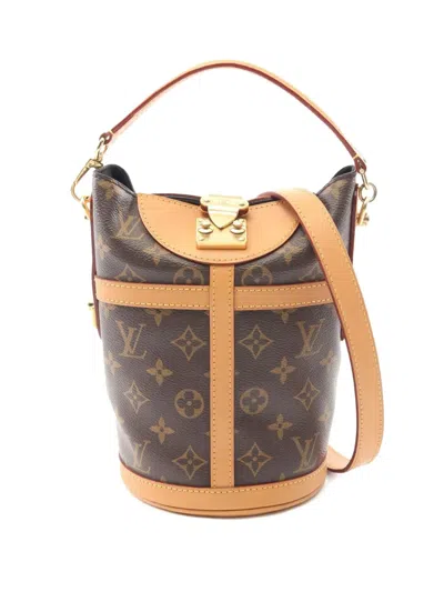Pre-owned Louis Vuitton 2019 Monogram Duffle Bucket Bag In Brown