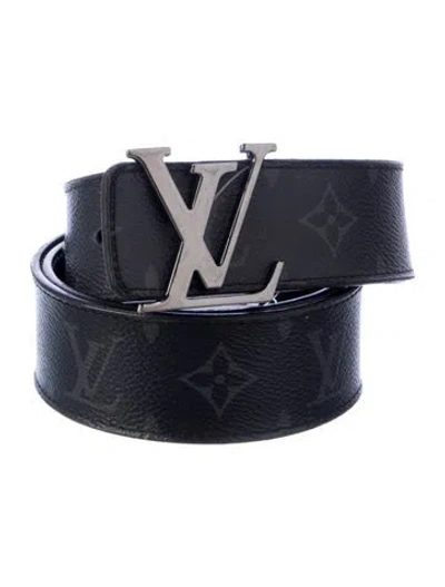 Pre-owned Louis Vuitton 2019 Monogram Eclipse Belt In Black