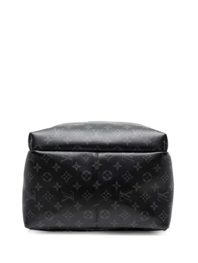 Pre-owned Louis Vuitton 2019 Monogram Eclipse Discovery Backpack In Black
