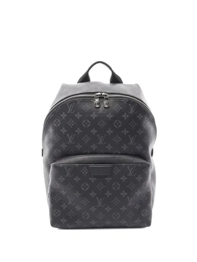 Pre-owned Louis Vuitton 2019 Monogram Eclipse Discovery Backpack In Black